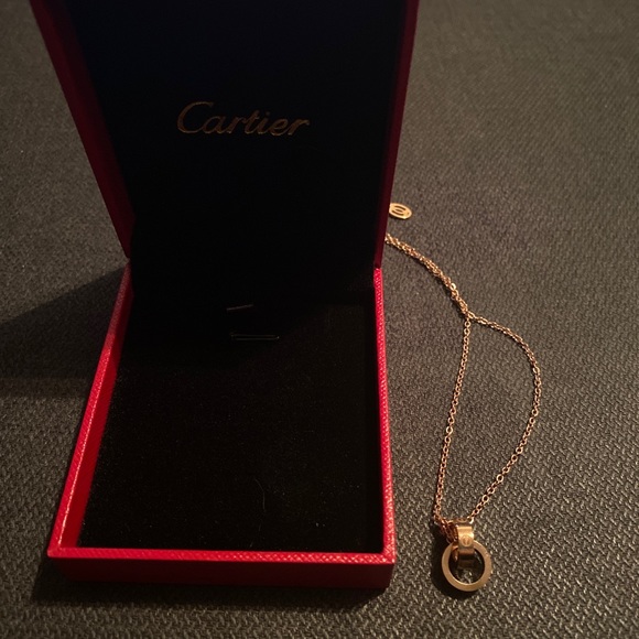 Cartier Necklace With 2 Rings - Picture 3 of 5
